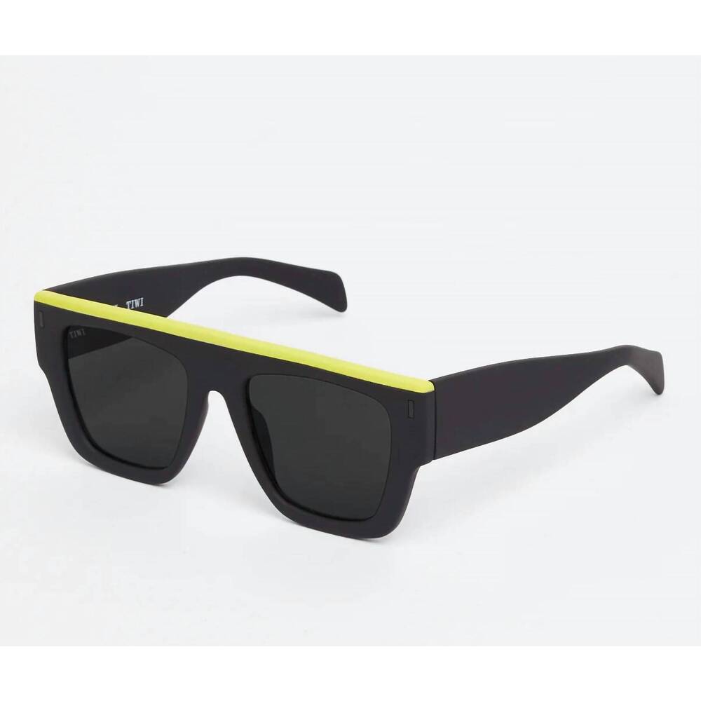 NEW TIWI women's soleil rectangular sunglasses in black